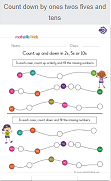 start counting up/down by a number of units